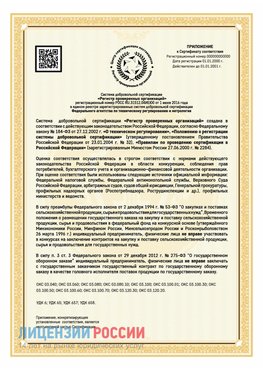 Приложение к сертификату для ИП Борисоглебск Сертификат СТО 03.080.02033720.1-2020